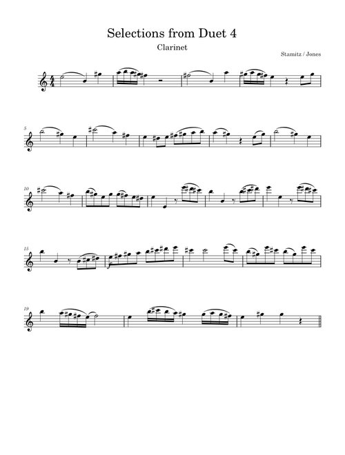 Stamitz: Duet Op. 27 No. 4 for Flute, Clarinet, and Sax – Carl Philipp Stamitz
