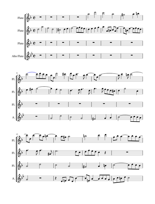 Art Of Fugue 1, separate voices