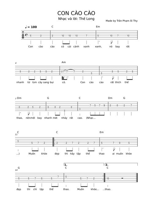 Con Cào Cào – Trần Phạm Ái Thy