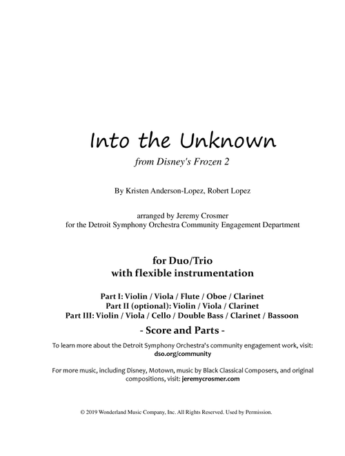 Into The Unknown (Arr. Jeremy Crosmer) - Panic! At The Disco (Small Ensemble)