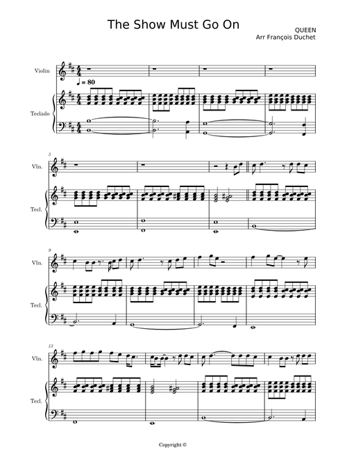 Show Must Go On piano y violin - 7
