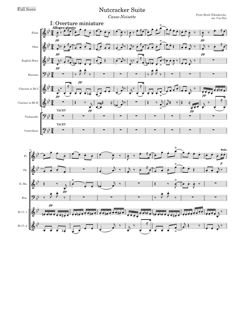 [CHAMBER WINDS] Nutcracker Suite Sheet music for Flute, Oboe,