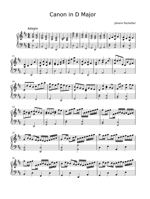 Canon in D Major