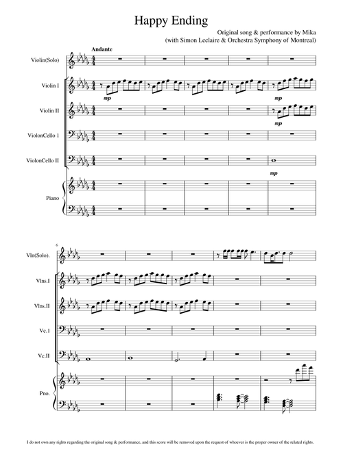 Happy Ending (original song by Mika)