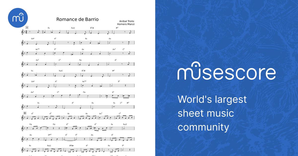 Romance de Barrio - Aníbal Troilo Sheet Music with Chords for