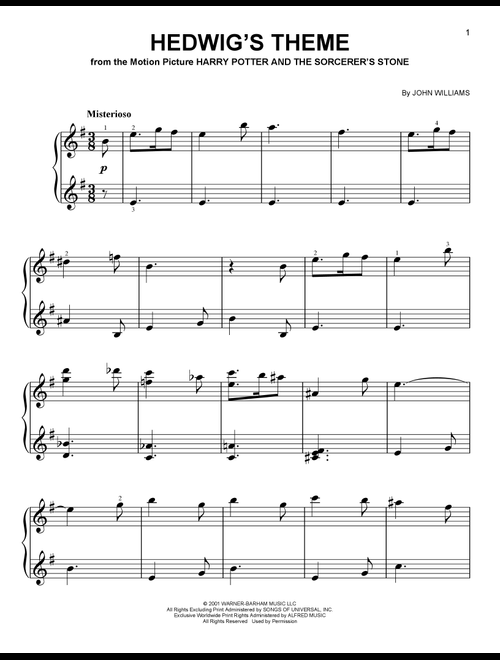 Free Harry Potter sheet music | Movie and TV hub | Download PDF or