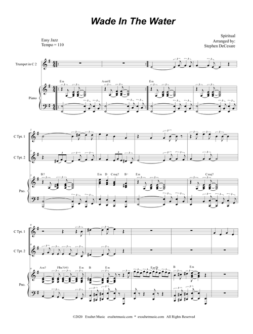 Wade In The Water (Duet for C-Trumpet) (Arr. Stephen DeCesare) - Spiritual (Trumpet Duet)