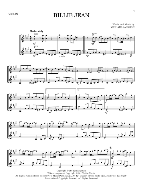 Billie Jean - Michael Jackson, David Cook (Violin Duet)
