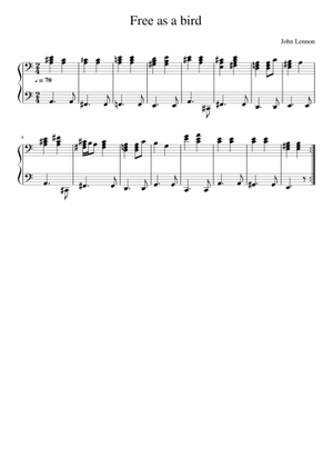 Play Official version of Free as a bird Sheet Music by The Beatles
