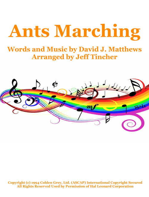 Ants Marching (Arr. Jeff Tincher) - Dave Matthews Band (Piano Vocal)