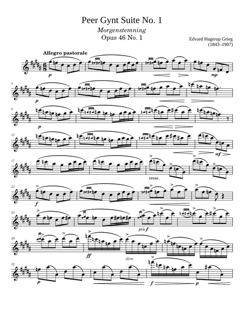 Morning Mood from Peer Gynt Suite No. 1 – Edvard Grieg Morning Mood