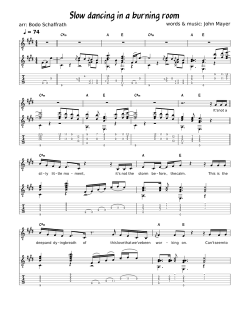 Slow dancing in a burning room – John Mayer
