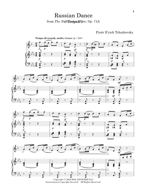 Trepak (from The Nutcracker) - Pyotr Il'yich Tchaikovsky (Trumpet and Piano)