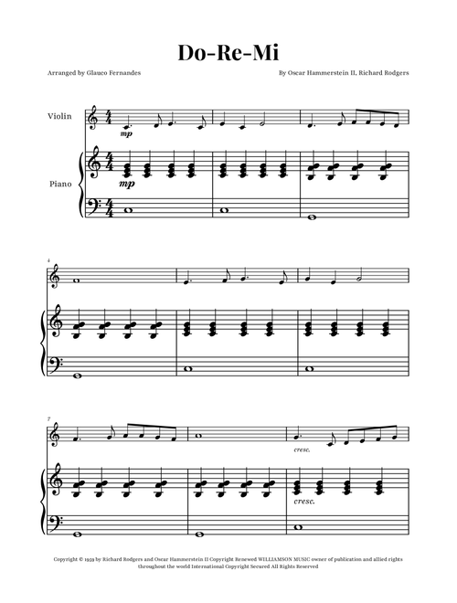 Do-Re-Mi (Arr. Glauco Fernandes) - Various Artists (Violin and Piano)