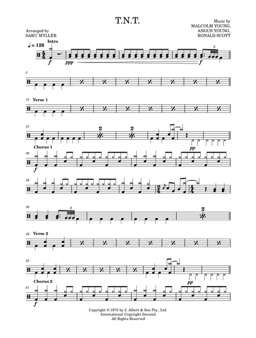 T.n.t. (Arr. Saku Myller) - AC/DC (Drums)