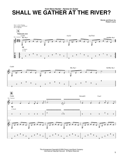 Shall We Gather At The River? - Steve Hunter (Guitar Tab)