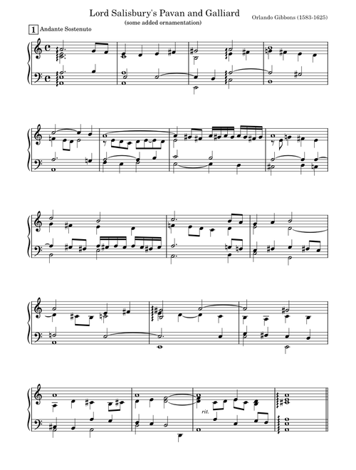 Lord Salisbury's Pavan and Galliard – Orlando Gibbons