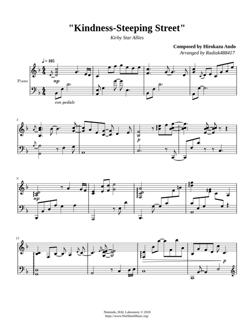 楽譜 さよーならまたいつか！ Sheet Music for Piano (Solo