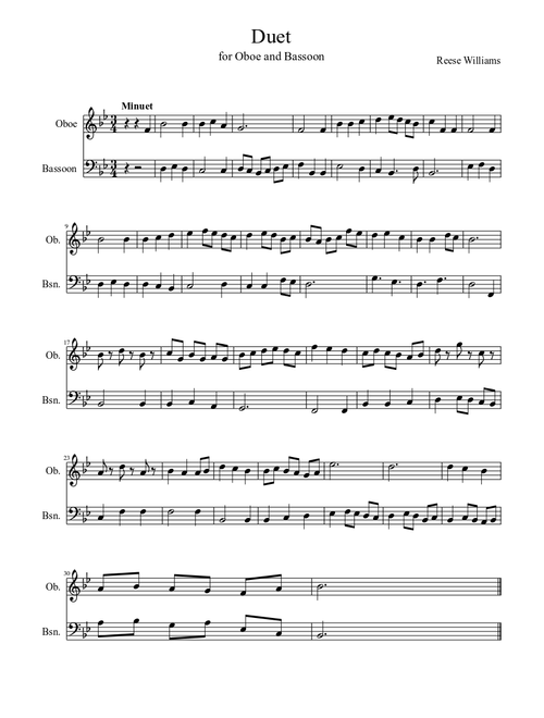 Duet for Oboe and Bassoon