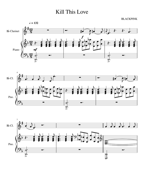 Kill This Love Clarinet