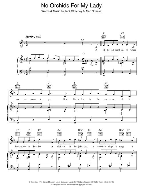 No Orchids For My Lady - The Ink Spots (Piano-Vocal-Guitar (Piano Accompaniment))