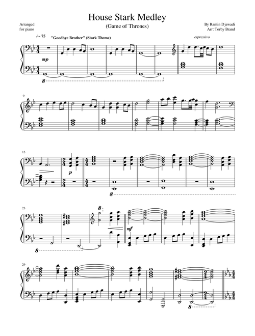 House Stark Piano Medley (Game of Thrones)