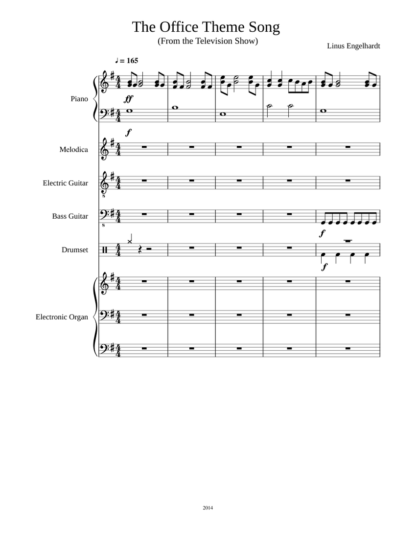 The Office Theme Song Sheet music for Piano, Melodica (Solo)
