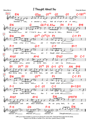 I Thought About You (guit-bass-fake-ver)- Jimmy Van Heusen, Johnny