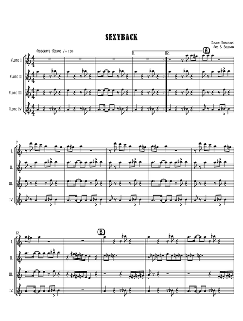 Sexyback (Arr. Sean Sullivan) - Justin Timberlake (Flute Solo)