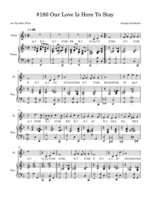 Our Love Is Here To Stay (Arr. John Fries) - Jonathan Simon (Flute and Piano)