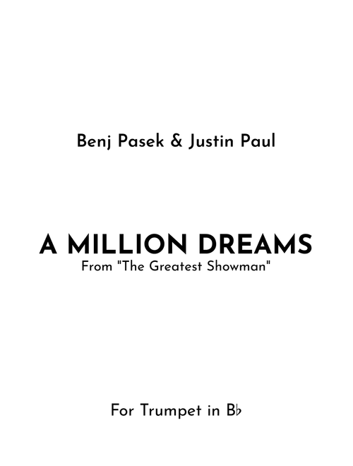 A Million Dreams (Arr. Jireh J.) - Pink (Trumpet Solo)