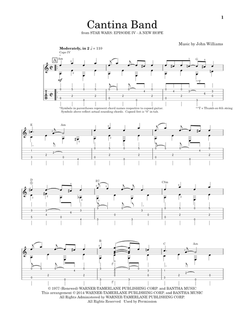 Cantina Band (from Star Wars: A New Hope) (arr. Ben Woolman) - John Williams (Solo Guitar)