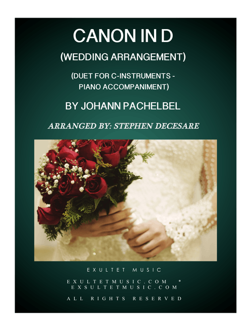 Pachelbel's Canon (Wedding Arrangement: Duet for C-Instruments with Piano Accompaniment) (Arr. Stephen DeCesare) - Johann Pachelbel (Instrumental Duet and Piano)