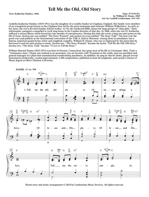 Tell Me the Old, Old Story (Arr. Lyndell Leatherman) - SE Samonte (Piano-Vocal-Guitar (Piano Accompaniment))