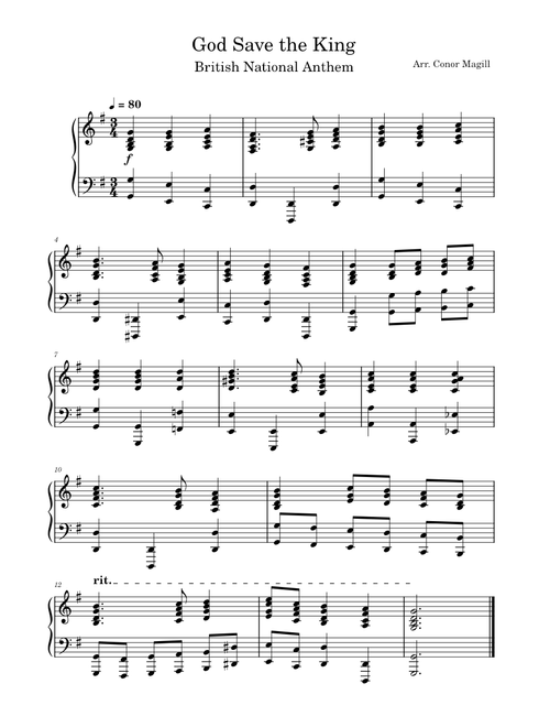 God Save the King (Solo Piano)