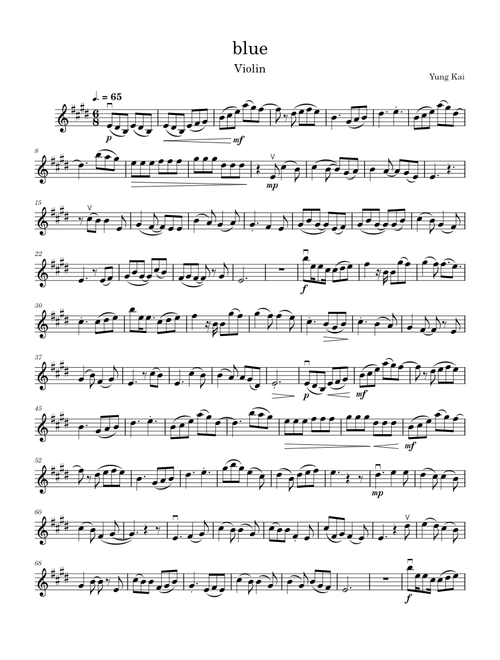 blue — yung kai (Violin)