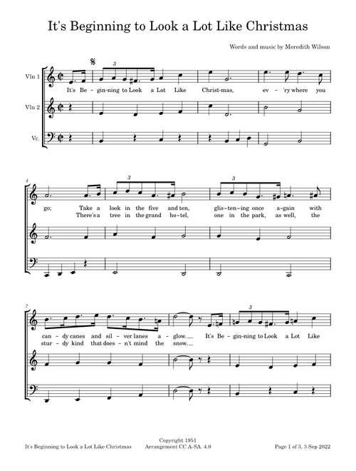 It's Beginning To Look Like Christmas – Meredith Willson