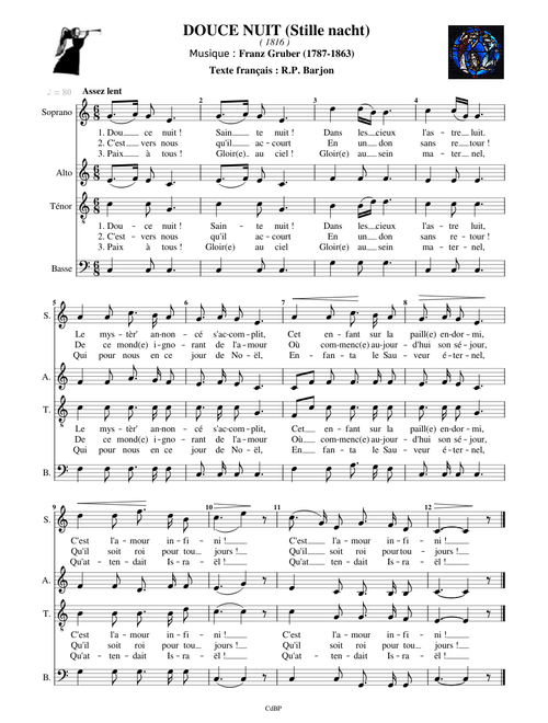 Douce Nuit - Gruber & Barjon  (SATB MuseScore)