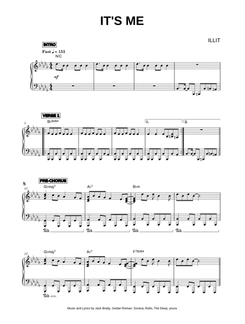 It's Me - ILLIT (Piano)