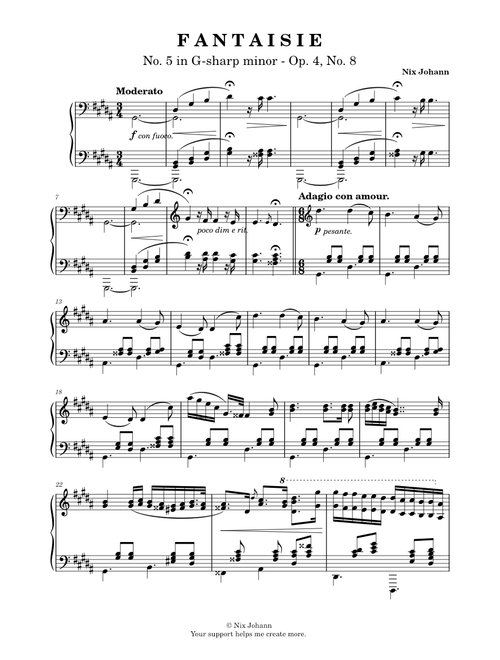 Fantaisie No. 5 in G-sharp minor - Nix Johann