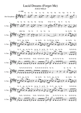Red Abrumar Formación Free Juice WRLD sheet music | Download PDF or print on Musescore.com