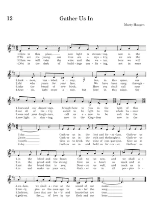Gather Us In Gather us in - Marty Haugen Sheet Music with Chords for Piano ...
