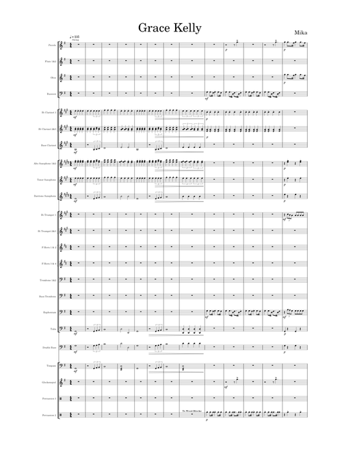 Grace Kelly - Mika for concert band