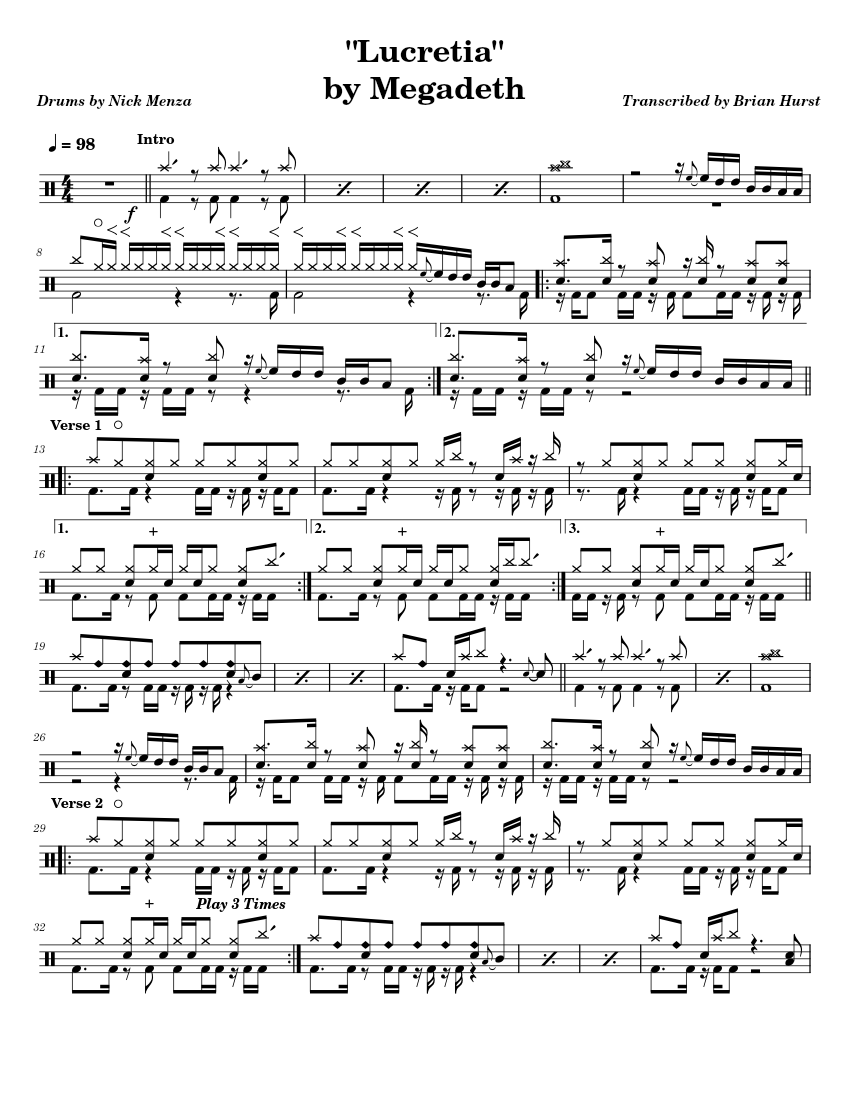 MEGADETH 楽譜集 Hangar 18 by Megadeth - Piano Solo - Late Intermediate Digital