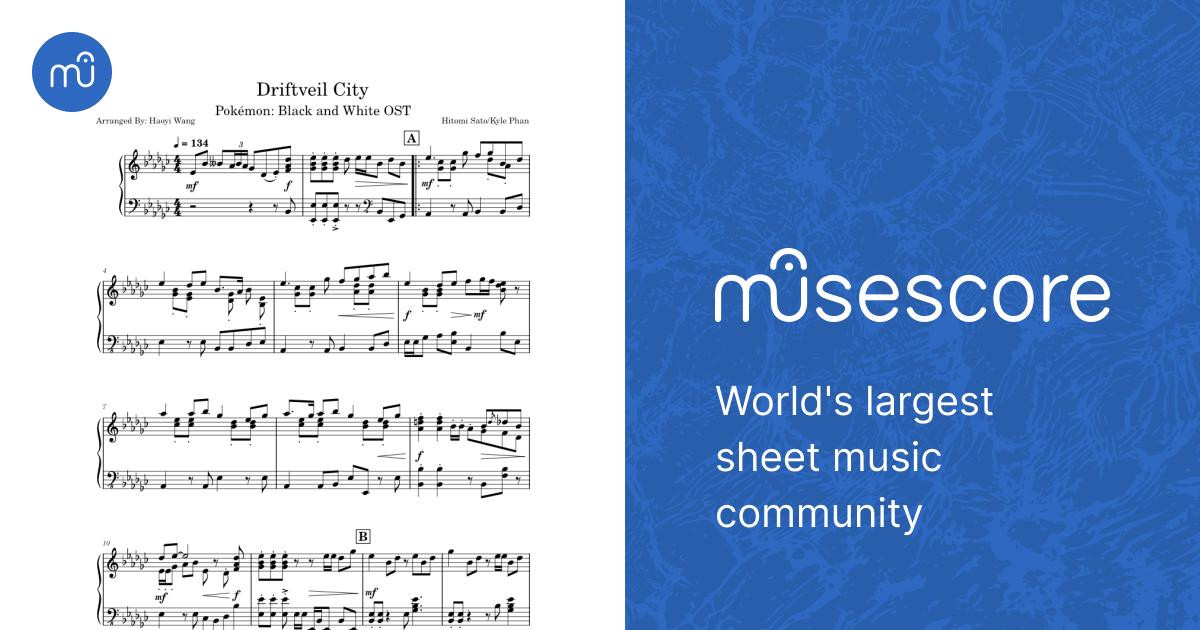 Driftveil City (Toothless Dancing) – Hitomi Sato Sheet Music for
