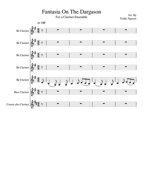 Fantasia On The Dargason for a Clarinet Ensemble