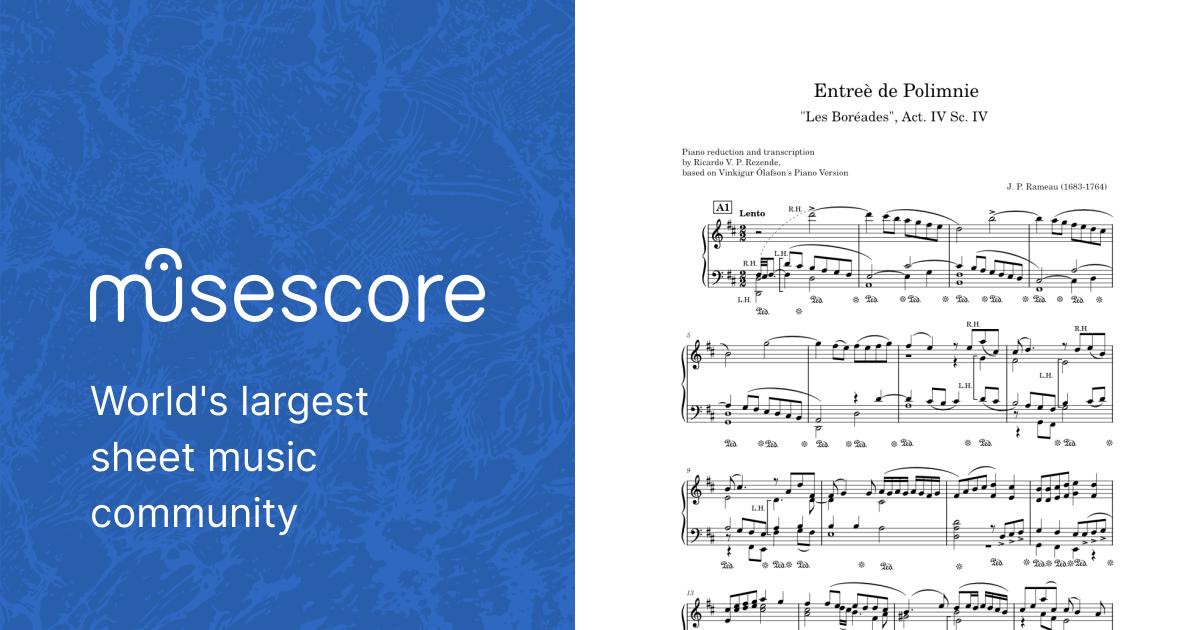 Les Boréades, RCT 31 - Jean-Philippe Rameau Sheet Music for