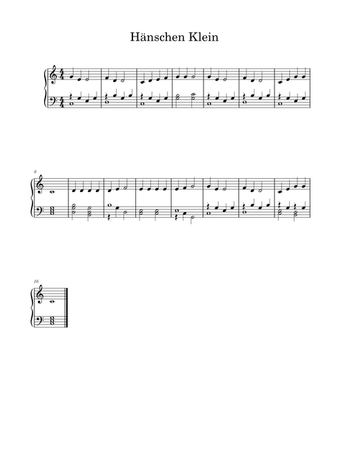 Hänschen Klein – Germany Folk Song Hänschen Klein