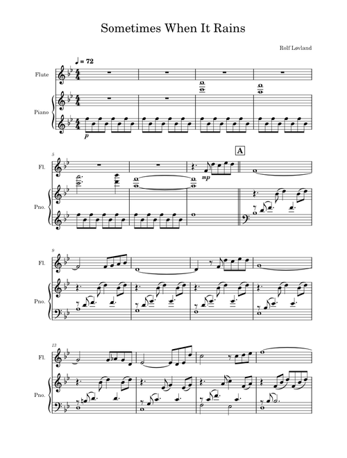Sometimes When It Rains – Rolf Løvland