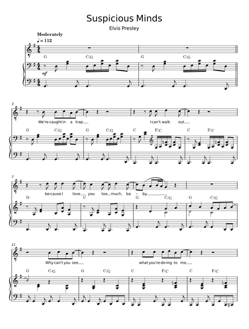 Suspicious minds - Elvis Presley